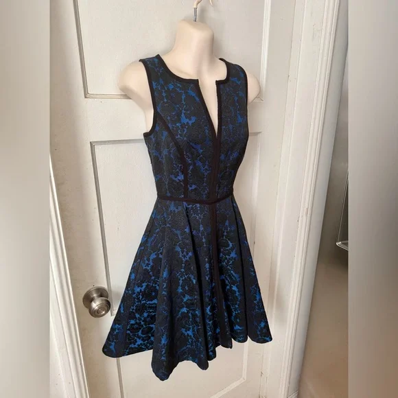 Black Halo Aria Brocade Party Dress size 4 - Picture 5 of 8